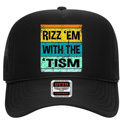 Rizz Em With The Tism Funny Autism Trucker Hat
