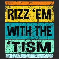 Rizz Em With The Tism Funny Autism Golf Towel