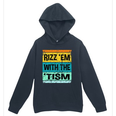 Rizz Em With The Tism Funny Autism Urban Pullover Hoodie