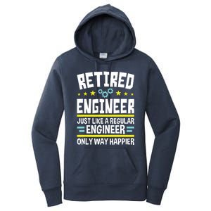 Retired Engineer Way Happier Engineering Retirement Women's Pullover Hoodie