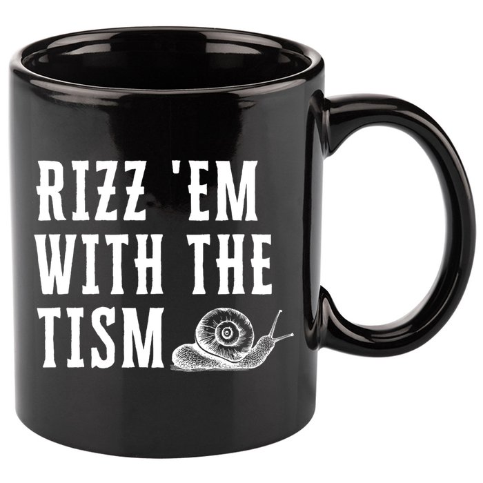 Rizz Em With The Tism Funny Autism Perfect Awareness Gift 11oz C Handle Ceramic Mug