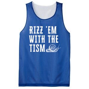 Rizz Em With The Tism Funny Autism Perfect Awareness Gift Mesh Reversible Basketball Jersey Tank