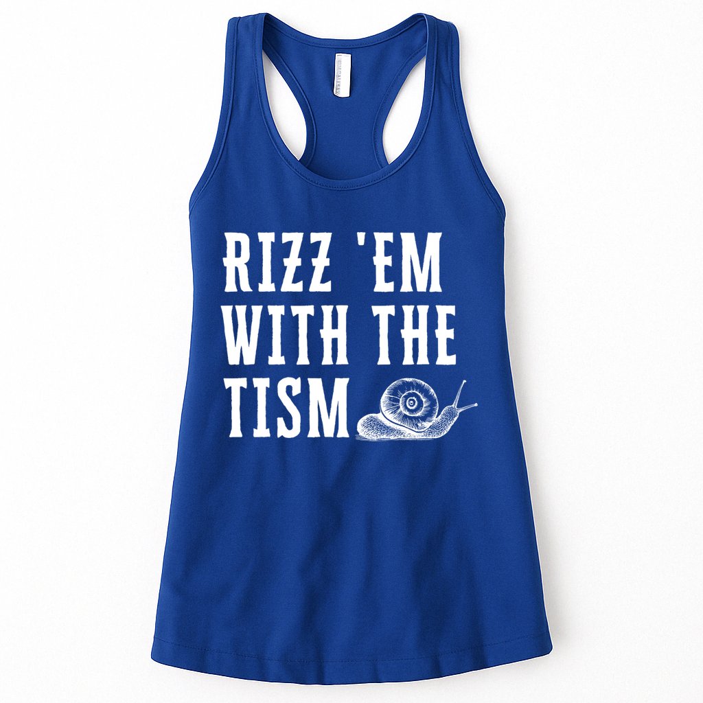 Rizz Em With The Tism Funny Autism Perfect Awareness Gift Womens Tank Top