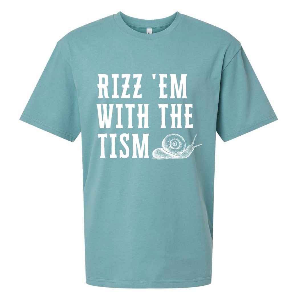 Rizz Em With The Tism Funny Autism Perfect Awareness Gift Sueded Cloud Jersey T-Shirt