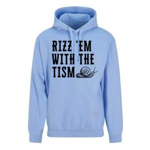 Rizz Em With The Tism Funny Autism Perfect Awareness Gift Unisex Surf Hoodie