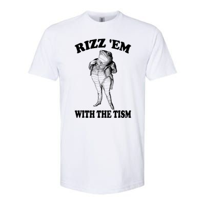 Rizz Em With The Tism Funny Meme Frog Softstyle® CVC T-Shirt