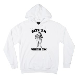 Rizz Em With The Tism Funny Meme Frog Hoodie