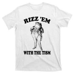 Rizz Em With The Tism Funny Meme Frog T-Shirt