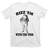 Rizz Em With The Tism Funny Meme Frog T-Shirt