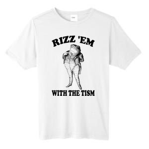 Rizz Em With The Tism Funny Meme Frog Tall Fusion ChromaSoft Performance T-Shirt