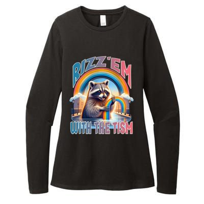 Rizz Em With The Tism Raccoon Autism Awareness Funny Raccoon Gift Womens CVC Long Sleeve Shirt