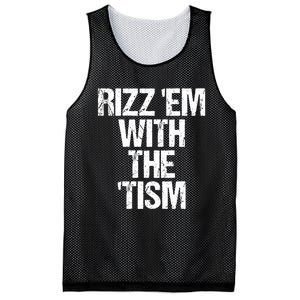 Rizz Em With The Tism Mesh Reversible Basketball Jersey Tank