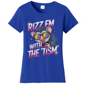 Rizz Em With The Tism Meme Autistic Racoon Women's T-Shirt