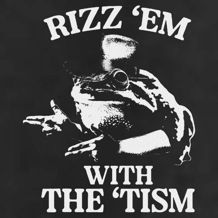Rizz Em With The Tism Funny Meme Frog Cool Comfort Performance Bucket Hat