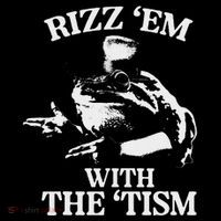Rizz Em With The Tism Funny Meme Frog Toddler T-Shirt