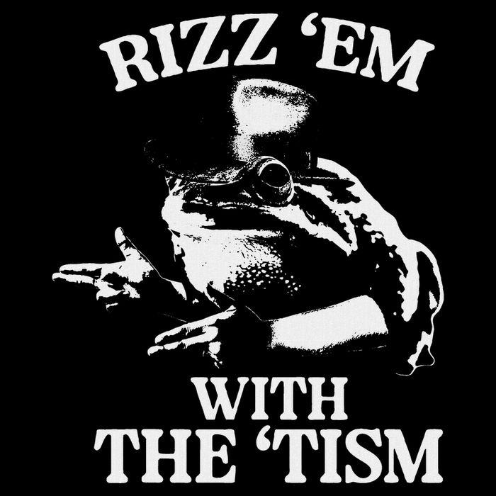 Rizz Em With The Tism Funny Meme Frog Wool Snapback Cap