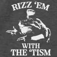 Rizz Em With The Tism Funny Meme Frog Vector Backpack