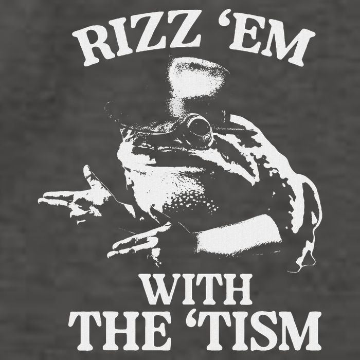 Rizz Em With The Tism Funny Meme Frog Vector Backpack