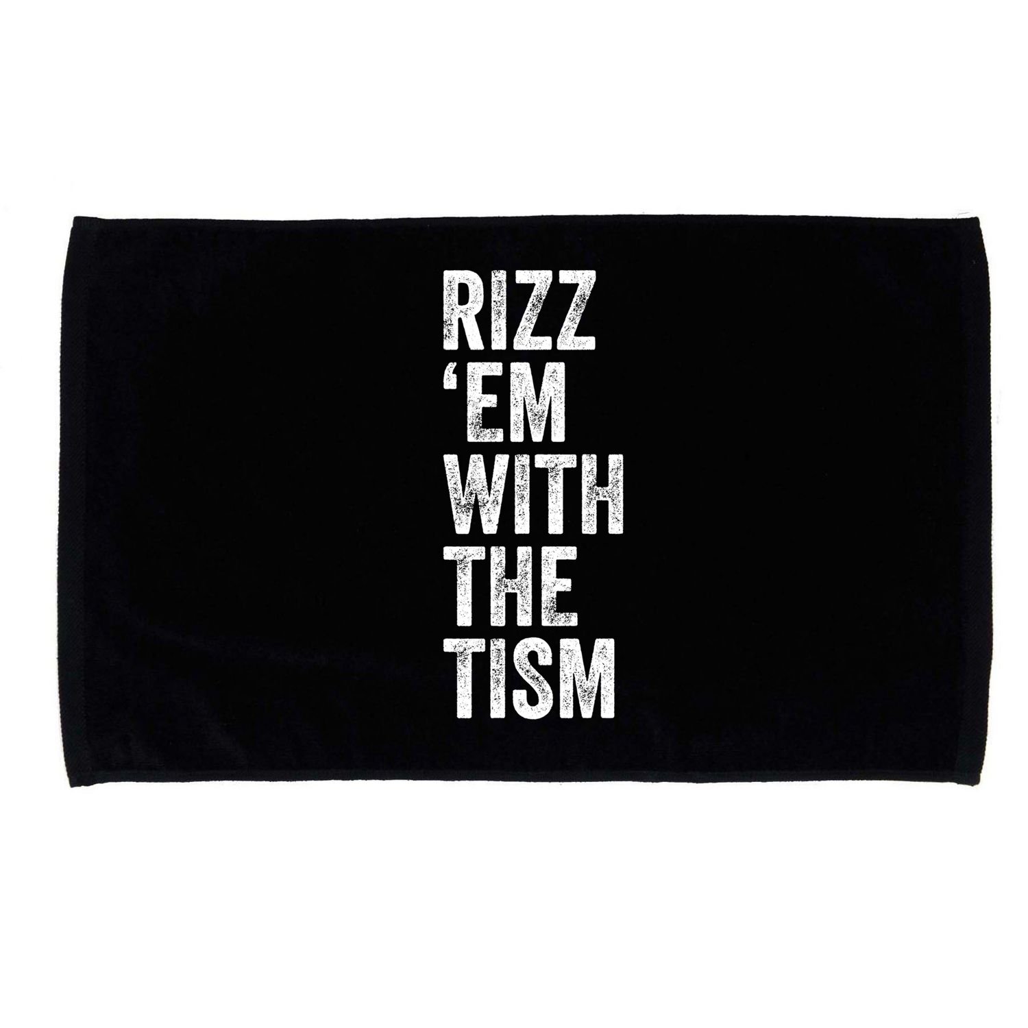 Rizz Em With The Tism Funny Autism Awareness Autistic Quote Meaningful Gift Microfiber Hand Towel