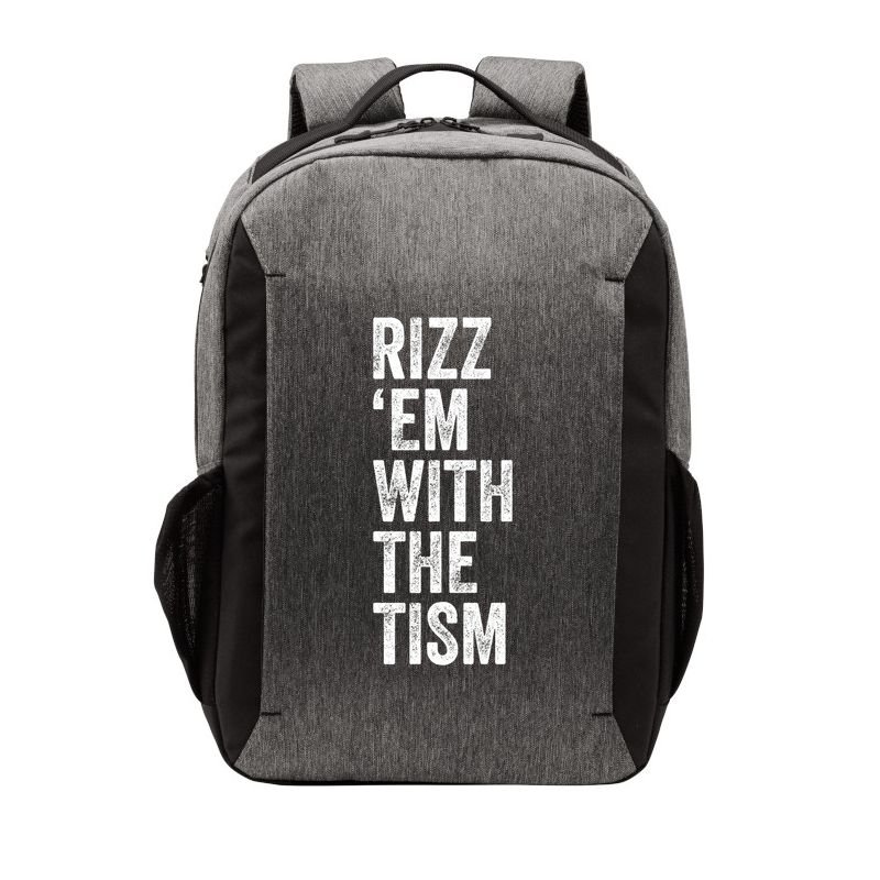 Rizz Em With The Tism Funny Autism Awareness Autistic Quote Meaningful Gift Vector Backpack
