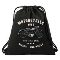 Royal Enfield Wdre Classic Motorcycle Ww2 Drawstring Bag