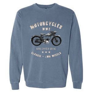 Royal Enfield Wdre Classic Motorcycle Ww2 Garment-Dyed Sweatshirt