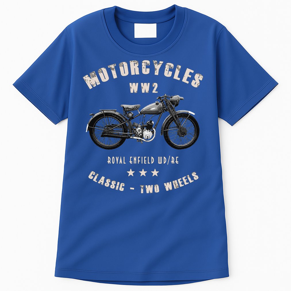 Royal Enfield Wdre Classic Motorcycle Ww2 Tall T-Shirt