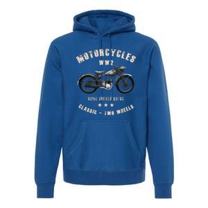 Royal Enfield Wdre Classic Motorcycle Ww2 Premium Hoodie