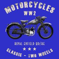 Royal Enfield Wdre Classic Motorcycle Ww2 16 in Basic Backpack