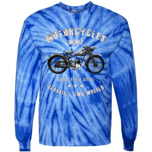 Royal Enfield Wdre Classic Motorcycle Ww2 Tie-Dye Long Sleeve Shirt