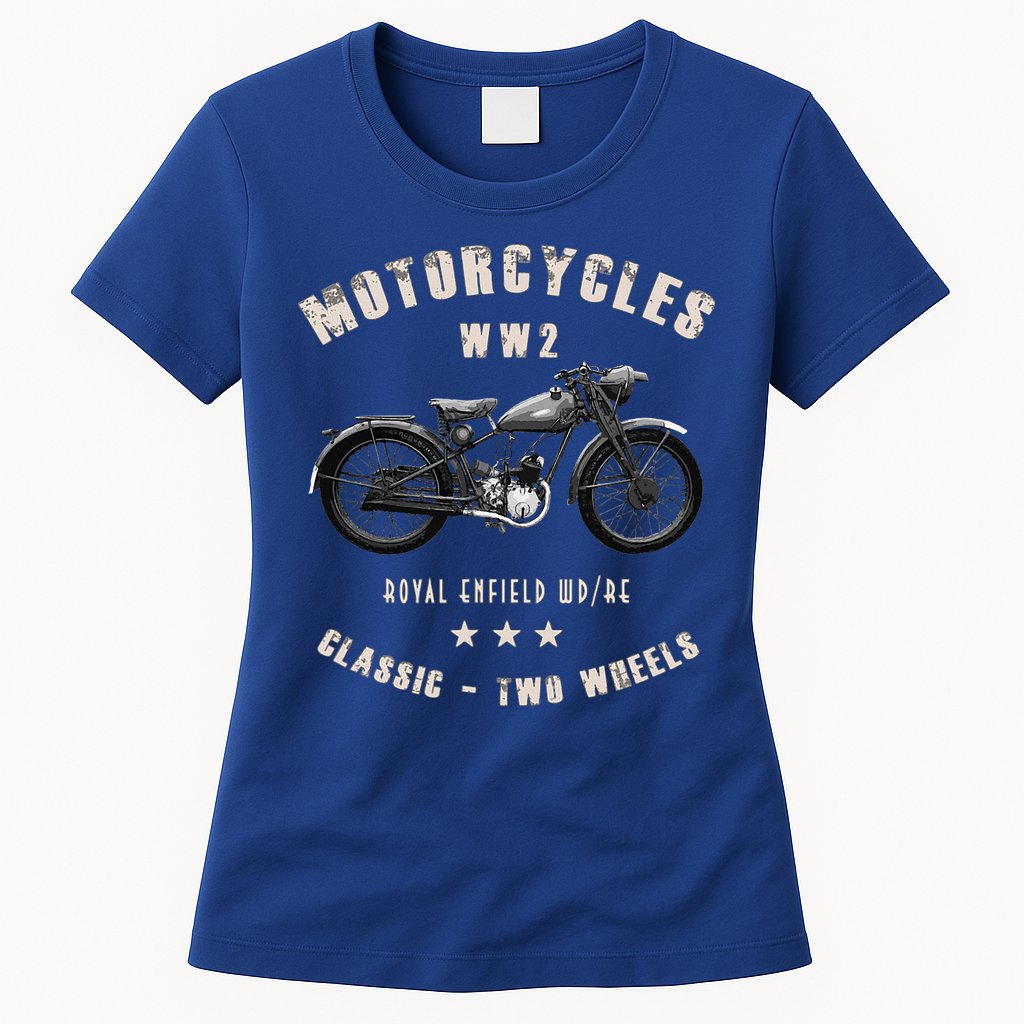 Royal Enfield Wdre Classic Motorcycle Ww2 Womens T-Shirt