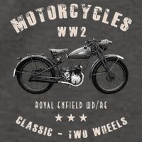 Royal Enfield Wdre Classic Motorcycle Ww2 Vector Backpack