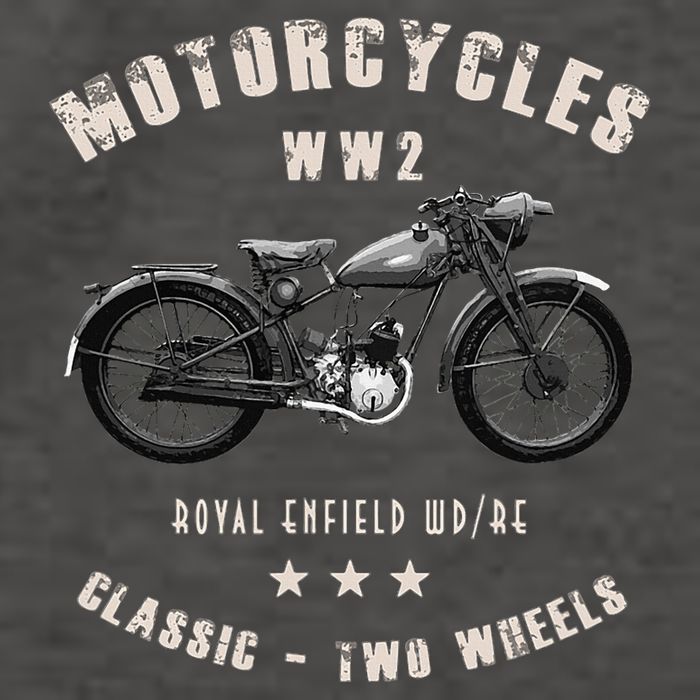 Royal Enfield Wdre Classic Motorcycle Ww2 Vector Backpack