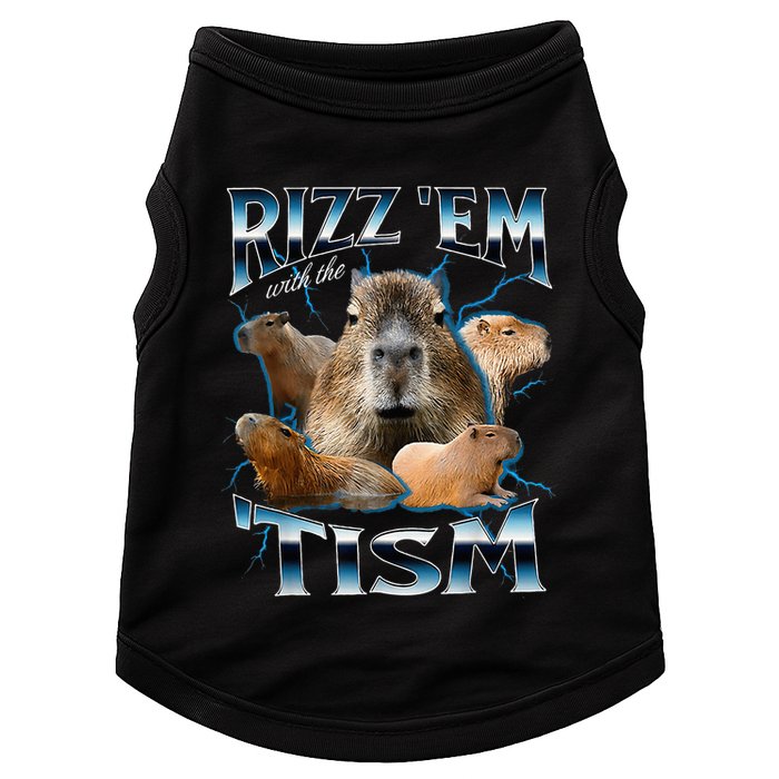 Rizz Em With The Tism Capybara Funny Oddly Dank Doggie Tank