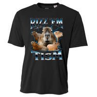 Rizz Em With The Tism Capybara Funny Oddly Dank Cooling Performance Crew T-Shirt