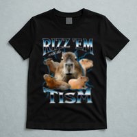 Rizz Em With The Tism Capybara Funny Oddly Dank T-Shirt