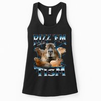 Rizz Em With The Tism Capybara Funny Oddly Dank Womens Tank Top