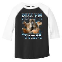 Rizz Em With The Tism Capybara Funny Oddly Dank Toddler Fine Jersey T-Shirt