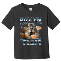Rizz Em With The Tism Capybara Funny Oddly Dank Toddler T-Shirt