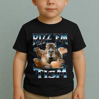 Rizz Em With The Tism Capybara Funny Oddly Dank Toddler T-Shirt