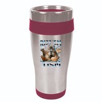Rizz Em With The Tism Capybara Funny Oddly Dank 16oz Travel Tumbler