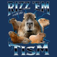 Rizz Em With The Tism Capybara Funny Oddly Dank Infant Baby Jersey Bodysuit