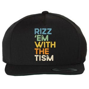 Rizz Em With The Tism Wool Snapback Cap