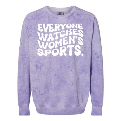 Retro Everyone Watches WomenS Sports Colorblast Crewneck Sweatshirt