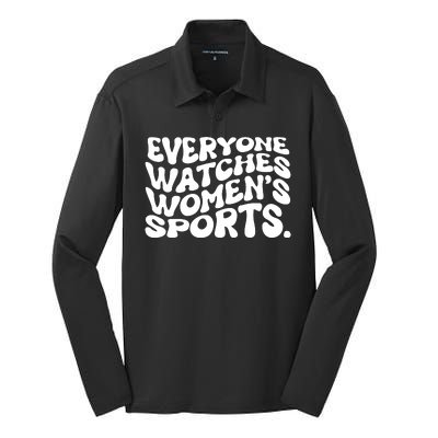 Retro Everyone Watches WomenS Sports Silk Touch Performance Long Sleeve Polo