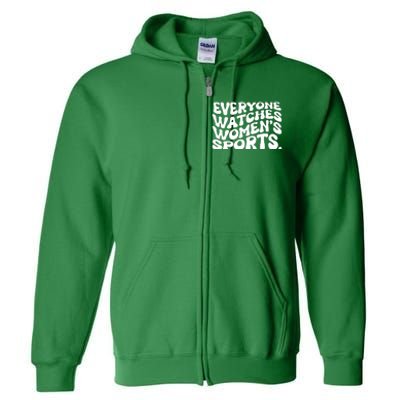 Retro Everyone Watches WomenS Sports Full Zip Hoodie