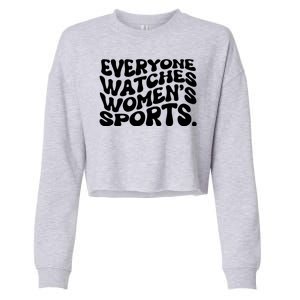 Retro Everyone Watches WomenS Sports Cropped Pullover Crew