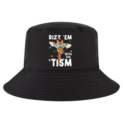 Rizz Em With The Tism Funny Autism Awareness Giraffe Lovers Cool Comfort Performance Bucket Hat