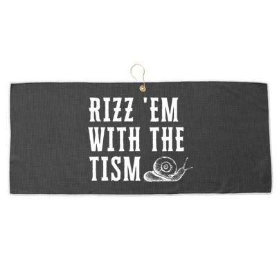 Rizz Em With The Tism Autism Awareness Large Microfiber Waffle Golf Towel