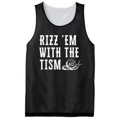 Rizz Em With The Tism Funny Autism Perfect Awareness Mesh Reversible Basketball Jersey Tank